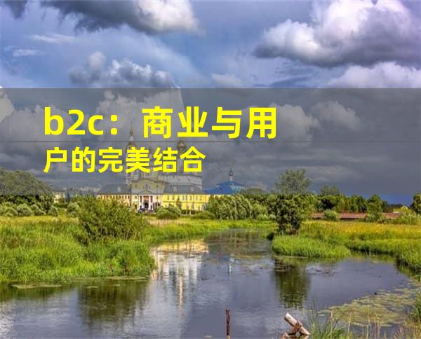 b2c：商业与用户的完美结合