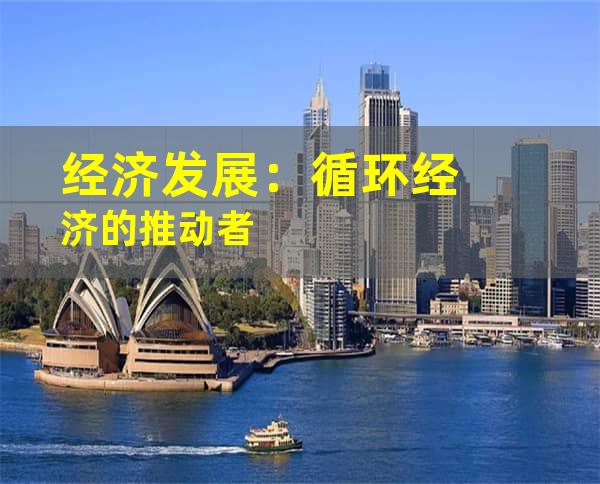 经济发展：循环经济的推动者