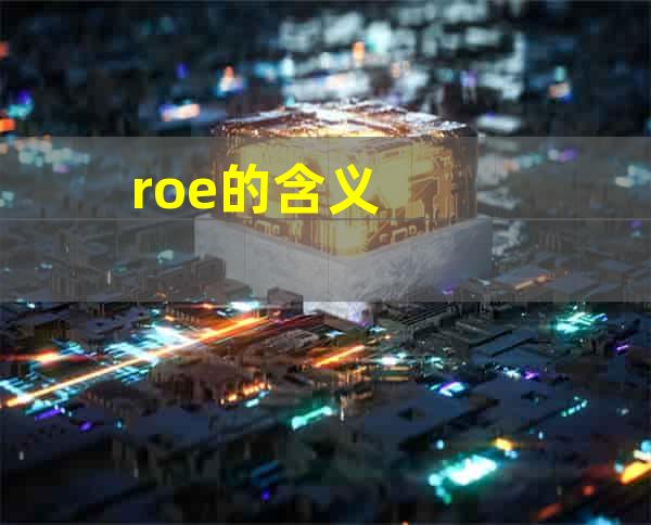 roe的含义