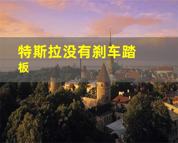 特斯拉没有刹车踏板